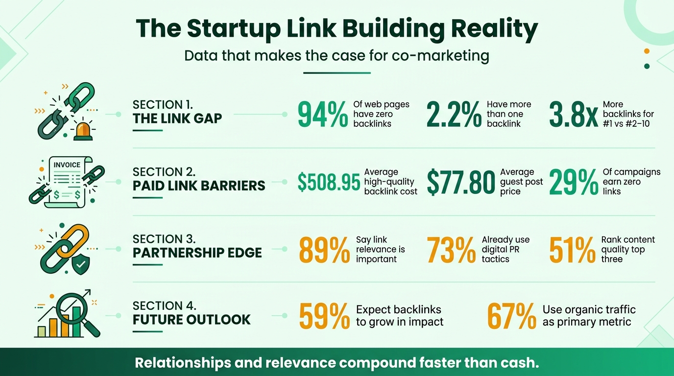 Startup Link Building Landscape Statistics for Founders